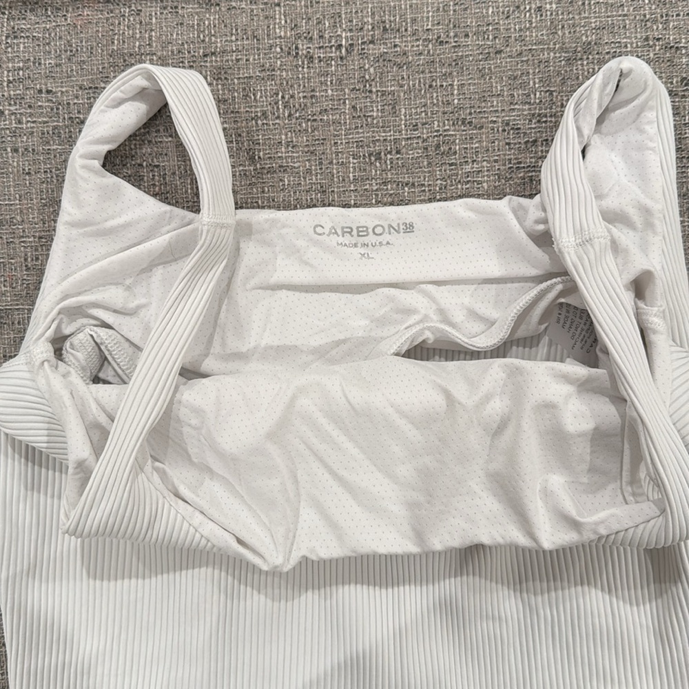 Carbone38‎ White Ribbed Tank - Picture 7 of 9